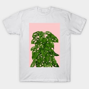 Modern House plant in pink 9, Abstract Plant Art T-Shirt